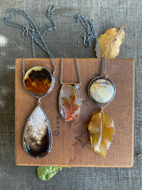Dendritic and Turkish Agate Necklace